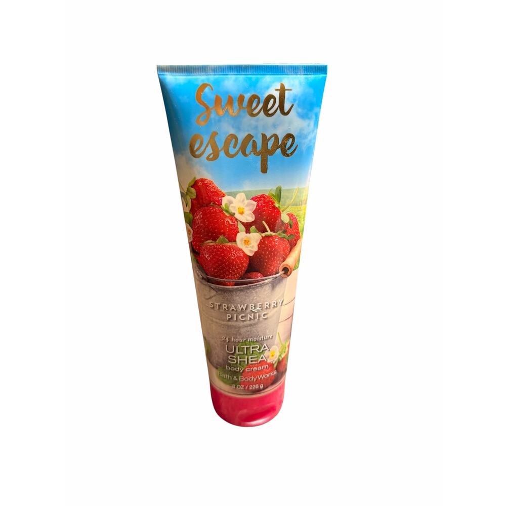 Bath & Body Works Sweet Escape Strawberry Picnic Ultra Shea Cream 8 oz